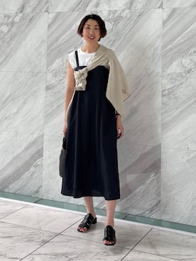 「オフィスカジュアル」｜「アイテム（ワンピース）」を使った、yuriさん（レディース・170cm）の春コーディネート