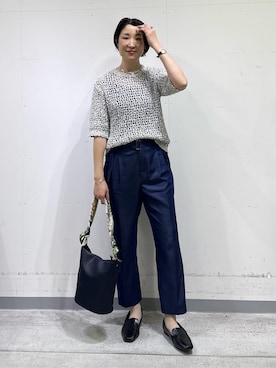 「INDIVI（インディヴィ）のアイテム（ブルゾン）」を使った、yuriさん（レディース・170cm）の春コーディネート