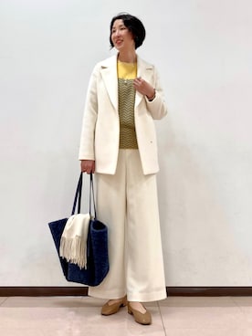 「インディヴィ」｜「アイテム（ステンカラーコート）」を使った、yuriさん（レディース・170cm）の冬コーディネート