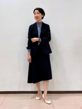 「秋先取りコーデ」｜「アイテム（フォーマルスーツ/小物）」を使った、yuriさん（レディース・170cm）の秋コーディネート