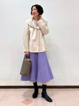 「キルトジャケット」｜「アイテム（その他アウター）」を使った、yuriさん（レディース・170cm）の秋コーディネート