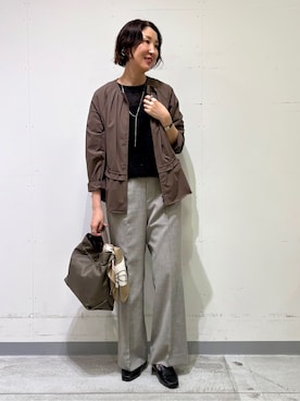 「INDIVI（インディヴィ）のアイテム（ブルゾン）」を使った、yuriさん（レディース・170cm）の春コーディネート