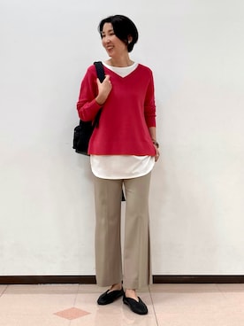 「インディヴィ」｜「アイテム（その他トップス）」を使った、yuriさん（レディース・170cm）の秋コーディネート