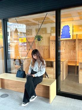 「アイテム（ベルト）」を使った、Ayaさん（レディース・155cm）の秋コーディネート