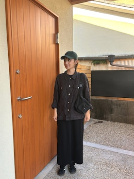 「アイテム（デニムジャケット）」を使った、Ayaさん（レディース・155cm）の秋コーディネート