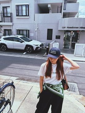 「ENNOY（エンノイ）のアイテム」を使った、Ayaさん（レディース・155cm）の夏コーディネート