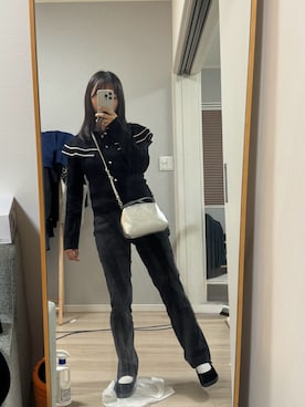 「アイテム（バレエシューズ）」を使った、Michalさん（レディース・151cm）の秋コーディネート