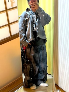 「GRANCY（グランシー）の【GRANCY】Button Layered Design Nylon Pants / ボタンレイヤードデザインナイロンパンツ（その他パンツ）」を使った、515151kazuさん（メンズ・171cm・20代）の夏コーディネート