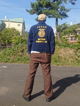 「アイテム（ハンチング/ベレー帽）」を使った、cocostmilitaryさん（メンズ・186cm）の秋コーディネート