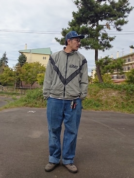 「アイテム（帽子）」を使った、cocostmilitaryさん（メンズ・186cm）の秋コーディネート
