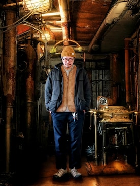 「HIGHLAND 2000（ハイランドトゥーサウザンド）のアイテム」を使った、cocostmilitaryさん（メンズ・186cm）の冬コーディネート