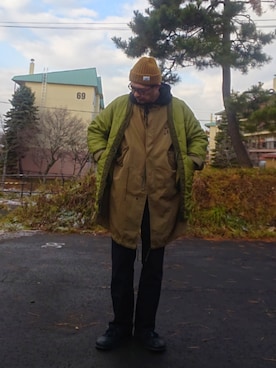 「アイテム（モッズコート）」を使った、cocostmilitaryさん（メンズ・186cm）の秋コーディネート