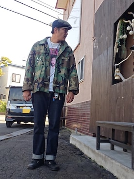 「アイテム（ジャケット/アウター）」を使った、cocostmilitaryさん（メンズ・186cm・40代）の秋コーディネート