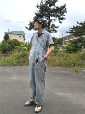 「RED KAP（レッドキャップ）のアイテム」を使った、cocostmilitaryさん（メンズ・186cm）の夏コーディネート