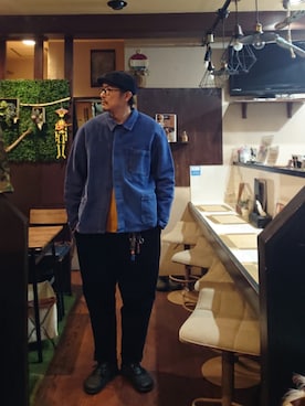 「アイテム（チノパンツ）」を使った、cocostmilitaryさん（メンズ・186cm・40代）の秋コーディネート