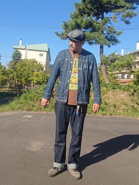 「アイテム（ハンチング/ベレー帽）」を使った、cocostmilitaryさん（メンズ・186cm）の秋コーディネート