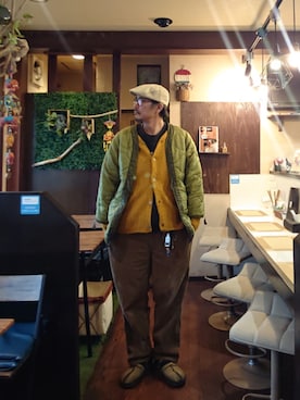 「アイテム（サンダル）」を使った、cocostmilitaryさん（メンズ・186cm）の秋コーディネート