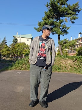「アイテム（トップス）」を使った、cocostmilitaryさん（メンズ・186cm）の秋コーディネート