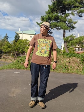 「アイテム（サンダル）」を使った、cocostmilitaryさん（メンズ・186cm）の秋コーディネート