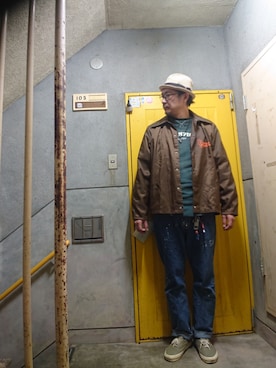 「アイテム（ナイロンジャケット）」を使った、cocostmilitaryさん（メンズ・186cm）の秋コーディネート