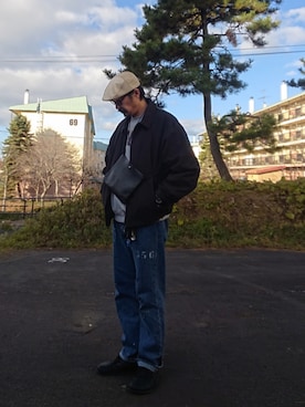 「アイテム（ハンチング/ベレー帽）」を使った、cocostmilitaryさん（メンズ・186cm）の秋コーディネート