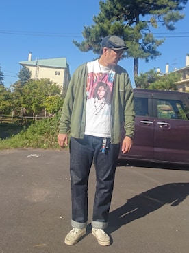 「アイテム（ハンチング/ベレー帽）」を使った、cocostmilitaryさん（メンズ・186cm）の秋コーディネート
