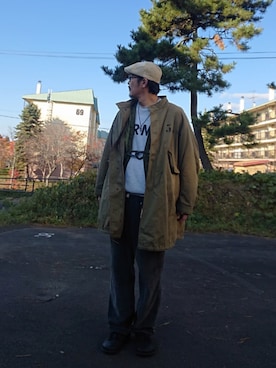 「アイテム（モッズコート）」を使った、cocostmilitaryさん（メンズ・186cm）の秋コーディネート