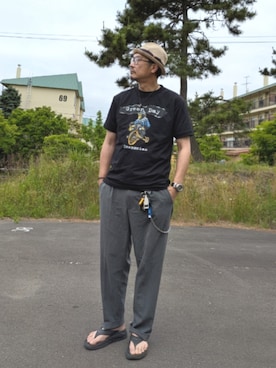 「CA4LA（カシラ）のアイテム」を使った、cocostmilitaryさん（メンズ・186cm）の夏コーディネート