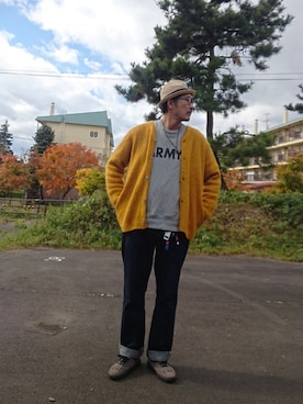 「アイテム（スウェット）」を使った、cocostmilitaryさん（メンズ・186cm・40代）の秋コーディネート