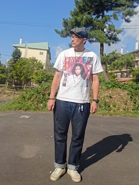 「アイテム（ハンチング/ベレー帽）」を使った、cocostmilitaryさん（メンズ・186cm）の秋コーディネート
