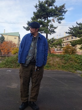 「アイテム（カーゴパンツ）」を使った、cocostmilitaryさん（メンズ・186cm・40代）の秋コーディネート