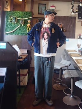 「アイテム（ハンチング/ベレー帽）」を使った、cocostmilitaryさん（メンズ・186cm）の秋コーディネート