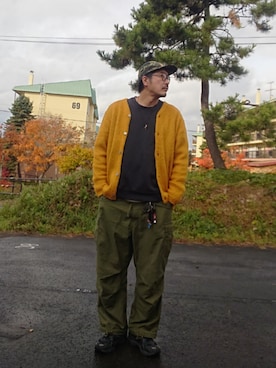 「アイテム（カーゴパンツ）」を使った、cocostmilitaryさん（メンズ・186cm・40代）の秋コーディネート