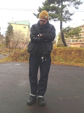 「アメカジ」｜cocostmilitaryさん（メンズ・186cm）の冬コーディネート