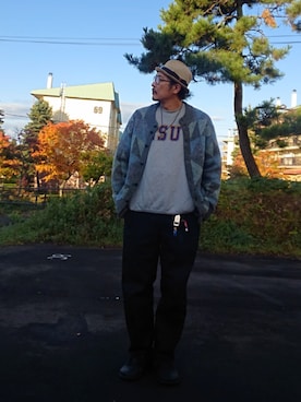 「アイテム（チノパンツ）」を使った、cocostmilitaryさん（メンズ・186cm・40代）の秋コーディネート