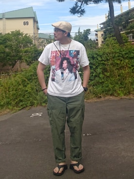 「アイテム（帽子）」を使った、cocostmilitaryさん（メンズ・186cm・40代）の夏コーディネート