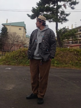 「アイテム（ジャケット/アウター）」を使った、cocostmilitaryさん（メンズ・186cm・40代）の秋コーディネート