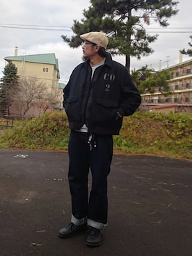 「アイテム（サンダル）」を使った、cocostmilitaryさん（メンズ・186cm）の秋コーディネート