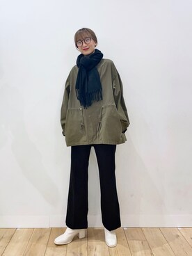 「SENSE OF PLACE by URBAN RESEARCH（センスオブプレイスバイアーバンリサーチ）のアイテム（モッズコート）」を使った、maiさん（レディース・162cm）の冬コーディネート