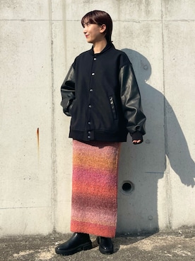 「SENSE OF PLACE by URBAN RESEARCH（センスオブプレイスバイアーバンリサーチ）のアイテム（スタジャン）」を使った、maiさん（レディース・162cm）の秋コーディネート