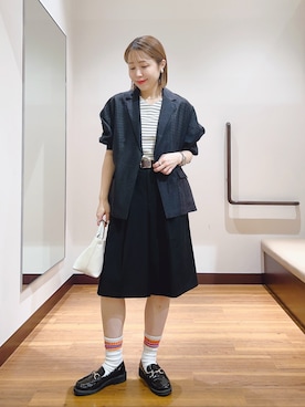 「ITEMS URBANRESEARCH（アイテムズ アーバンリサーチ）のアイテム（その他アウター）」を使った、fujimonさん（レディース・159cm）の春コーディネート