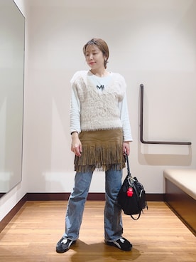 fujimonさん（レディース・159cm）の冬コーディネート