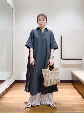「イエベ」｜「アイテム（ワンピース/ドレス）」を使った、fujimonさん（レディース・159cm）の夏コーディネート
