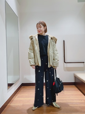 「アイテム（ブルゾン）」を使った、fujimonさん（レディース・159cm・30代）の冬コーディネート