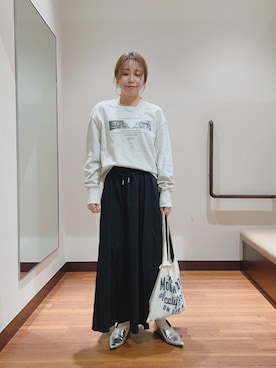 「アイテム（スカート）」を使った、fujimonさん（レディース・159cm・30代）の秋コーディネート