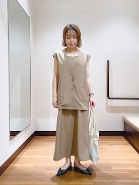 「イエベ」｜「アイテム（ワンピース/ドレス）」を使った、fujimonさん（レディース・159cm）の夏コーディネート