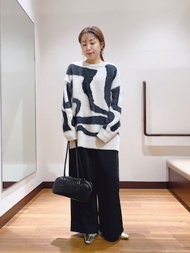 「ITEMS URBANRESEARCH（アイテムズ アーバンリサーチ）のアイテム（その他パンツ）」を使った、fujimonさん（レディース・159cm）の冬コーディネート