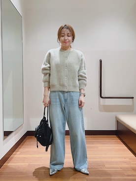 「アイテム（カーディガン/ボレロ）」を使った、fujimonさん（レディース・159cm・30代）の秋コーディネート