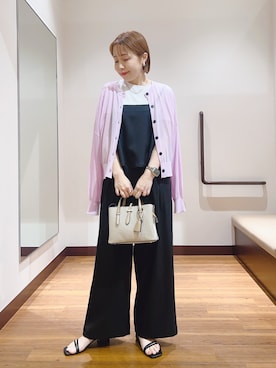 「リネン」｜fujimonさん（レディース・159cm）の春コーディネート