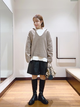 「アイテム（その他シューズ）」を使った、fujimonさん（レディース・159cm）の秋コーディネート